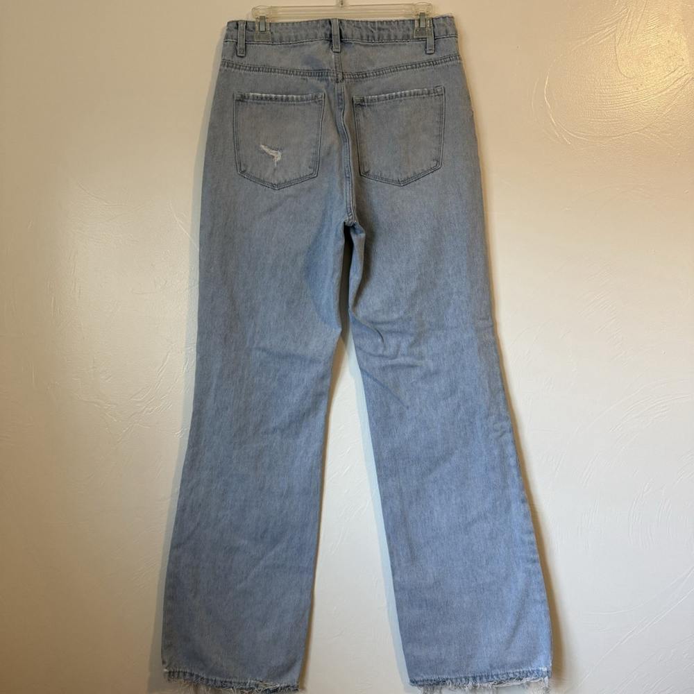 Vervet Distressed Relaxed Straight Leg Jeans Light Wash Women’s 28 - Picture 5 of 6